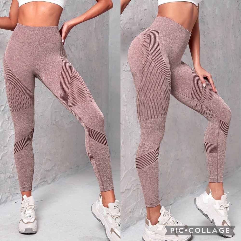 NWT! Amelia Activewear Seamless Butt Lifting Second Skin Leggings In Coffee